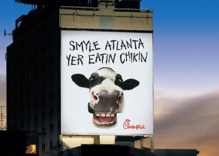 CFA Atlanta Wallscape Tri-vision billboard