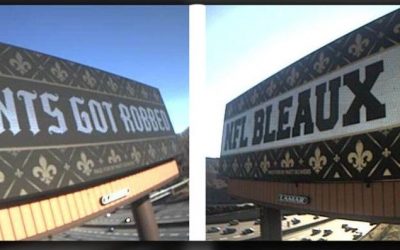 Fan Turns to Atlanta Billboards after “Saints Got Robbed”